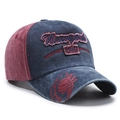 Berretto da baseball vintage lavato con pannelli bordeaux e ricamo New York 1985 - Navy Lavato & Rosso