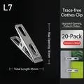 Pack of 20 non-marking stainless steel clothespins with 45mm length and 18mm opening - Non-Marking Clothes Clips - 20 Pack