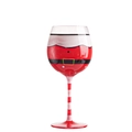 Hand-painted Santa Claus themed wine glass with festive red and white patterns - Red Wine Glass-Santa Claus Outfit