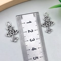 Pendenti a croce hip hop vintage argento per collane fai-da-te, misura 38mm - Croce Argento Antico 25x15mm
