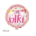 Pink 18-inch Baby Girl round foil balloon with polka dots for birthday party decoration - 18 Inch Baby Girl Pink Round