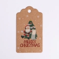 Etichetta regalo in carta kraft marrone con renna e scritta Merry Christmas - Babbo Natale e Lettere (Carta Kraft)