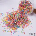 Bulk 500g pack of colorful cylinder rainbow sprinkles for DIY crafts and cake decoration - Multicolor (0.5cm/500g Pack)