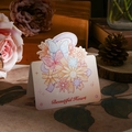 Floral butterfly greeting card with watercolor design and Beautiful Heart text print - Butterfly Flower