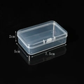 Transparent plastic storage box for jewelry and earplugs sized 7.5x5x2cm with a snap lid - 7.5 Rectangular Box (7.5*5*2cm)