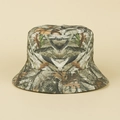 Detail des Waldblatt-Camouflage-Drucks auf einem Anglerhut für den Sonnenschutz im Freien - M (56-58cm) / Nr.5 Waldtarnung