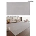 Cloud Gray high-density loop pile rug for living room with waterproof and stain-resistant fabric - 200cmx300cm / Cloud Gray