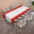 Christmas tablecloth in red and white with Santa Claus pattern, 71x42.5 inches size - 21 / 152cm*220cm
