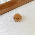 Pince à cheveux caniche marron mignon pour filles, accessoire minimaliste en résine - Environ 2,5 cm / Café