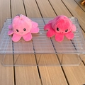 Reversible plush octopus keychain in pink and rose red with dual expressions - 5cm Keychain / Light Pink-Dark Pink