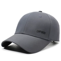 Dark grey breathable mesh baseball cap with SPIRIT lettering and laser-cut side vents - Adjustable / Dark Gray