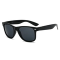 Classic black Wellington sunglasses model 6028 with silver oval rivets and dark lenses - Glossy Black Frame