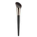 Angled contour brush with black and white synthetic bristles and rose gold ferrule - Angled Contour Brush / Black Gold