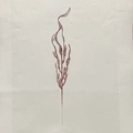 Close-up of rose gold glittered decorative branches for festive floral arrangements - Pink