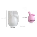 Bunny egg silicone mold for DIY candles with precise dimensions for craft projects - Bent Ear Faceless Rabbit