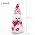 Cute Christmas snowman plush bouquet gift basket, red hat snowman 27x11cm design - Christmas Snowman Plush - Style E