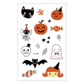 Adesivi per tatuaggi di Halloween per bambini con zucca e gatto nero impermeabili, EC-808 - Modelli di Fantasmi Zucca Gatto Nero (EC-808)