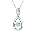 Elegant S925 sterling silver necklace with a brilliant dancing waterdrop pendant - Water Drop Dancing Necklace