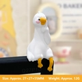 Miniature white duck PVC figure for monitor and car dashboard, size 27x27x55mm - 27x27x55mm / Type B Sitting Duck