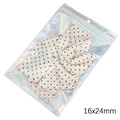 Laser holographic resealable bag 16x24mm with rainbow metallic finish and dot pattern - 16x24cm (10Pcs/Pack)