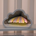 Cloud tulip night light DIY kit with colorful mirror flower sea effect for table decor - Complete DIY Material Kit / Medium 10 Multicolor Flowers