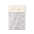 Stickers à ongles relief 5D avec motifs de tricot blanc et emballage de vente - Texture Tricotée Gaufrée 5D (MS-001)