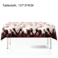 Halloween bloody handprint tablecloth 137x274cm for spooky party table decoration - Tablecloth