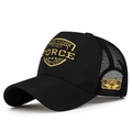 Cappello trucker nero a corona alta con ricamo dorato New York 1985 Force - Nero con Ricamo Giallo / Nero con ricamo giallo