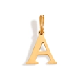 Minimalist golden stainless steel letter A pendant charm for personalized necklaces - Letter A (Rose Gold)