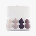 8-piece purple gradient makeup sponge set with storage case for professional blending - 8 Pcs Boxed Puffs Purple Series