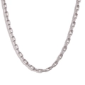 Minimalist silver stainless steel paperclip link chain with a polished metallic finish - 3mm / Steel Color Waist Chain (80cm+10cm)