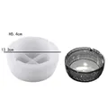 Moule silicone pour jarres de rangement en résine avec texture pneu et cendrier fini gris - Cendrier Pneu - Base