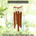 Outdoor carbonized bamboo wind chime with 8 tubes measuring 9.5cm diameter and 32cm length - Carbonized 8 Tubes (Dia 9.5cm/Len 32cm)