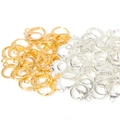 DIY leverback earring hooks for jewelry making in polished gold and silver finishes - 13x15mm (50Pcs/Bag) / Gold & Silver Mix
