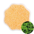 Luminous light orange cylinder glass beads for DIY jewelry with green glow effect - Orange Yellow