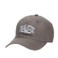 Dark gray cotton baseball cap featuring BACK letter embroidery in street style - Gray