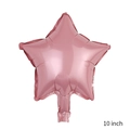 10-inch pink star-shaped aluminum foil balloon with a metallic reflective finish - 10 Inch Pink Star