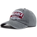 Gorra de béisbol vintage de algodón lavado gris con parche bordado de Reliable - Ajustable / Gris