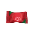 Portable disposable compressed face towel in red candy-style single packaging - Single Round Red Bag
