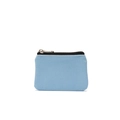 Light blue canvas coin purse with durable black zipper and minimalist square design - Starry Blue