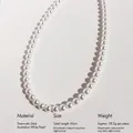 Collana di perle bianche lucide 45cm con chiusura classica in stile argento - Perla da 7mm (45cm)