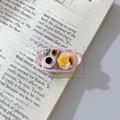 Creative 3D breakfast food fridge magnet with pink tray and coffee resin miniature - Pink Afternoon Tea Tray
