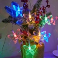 Colorful LED butterfly string lights for outdoor camping and decorative tent lighting - Butterfly (colorful) / 1.5m 10LED Battery