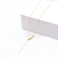 Golden titanium steel chain necklace featuring a delicate spring clasp and beaded tail chain - Universal Chain / Gold