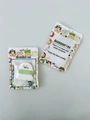Cute white ghost shaped makeup sponge with green band in cartoon themed packaging - Ghost 2 + Packaging Bag