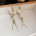 Gold Flower Leaf Ear Hook