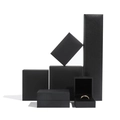 Set aus mattschwarzen Schmuck-Geschenkboxen für Ringe Halsketten und Armbänder - Lange Armbandbox / Schwarz