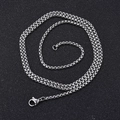 Polished silver stainless steel box chain necklace with a secure lobster clasp closure - Silver Box Chain (2.5mm*60cm)