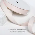 Matte nude silk ribbon 16mm x 25Y for floral packaging and hair accessory crafting - 1.6CM Wide * 25 Yards / Nude