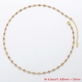 Detail of 4.5mm golden chain necklace with purple stones and adjustable 50mm extender - Necklace / Gold / Purple Zirconia